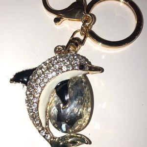 Bling dolphin keychain